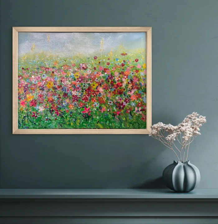 A Field Full of Yes — unique Christian art gift, original by Agata May'kowska