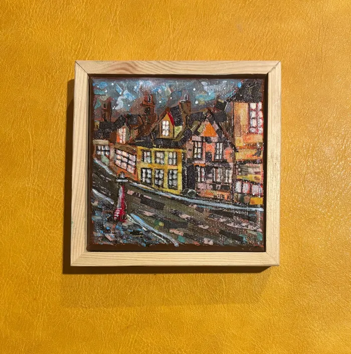 After the Rain, the Windows Kept Glowing — unique Christian art gift, original by Agata May'kowska