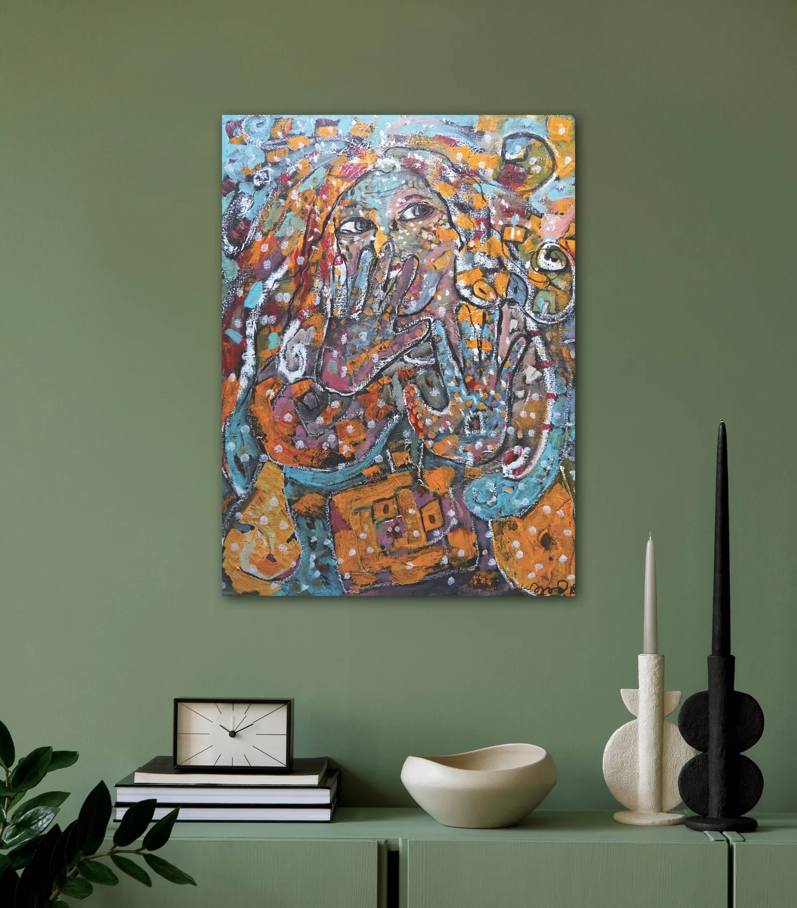 Breaking the Chains — original acrylic on canvas Christian painting by Agata May'kowska, 18 × 24 in