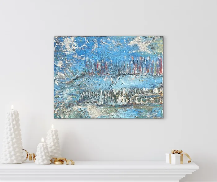Cleansing Waters - Divided by Grace — unique Christian art gift, original by Agata May'kowska