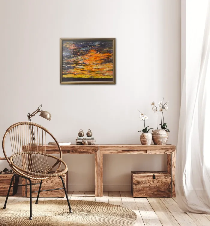Divine in the Sky — unique Christian art gift, original by Agata May'kowska