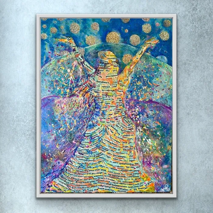 Heaven Declares — unique Christian art gift, original by Agata May'kowska