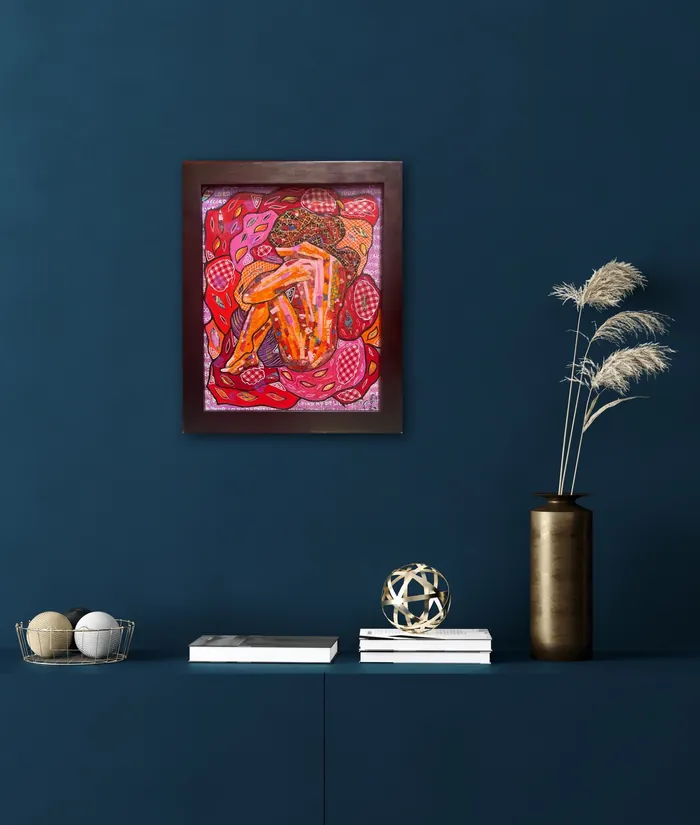 His Steadfast Love Embraces — unique Christian art gift, original by Agata May'kowska