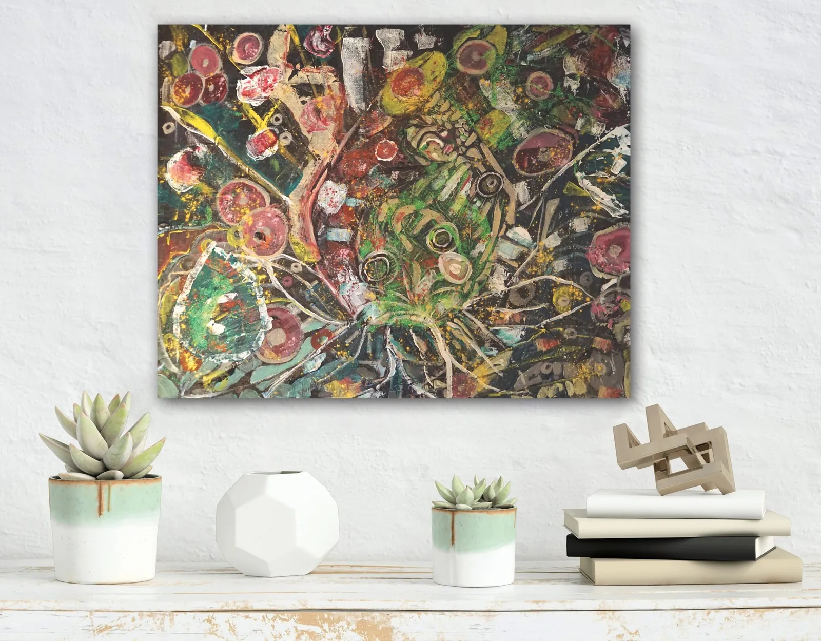 In the Blossom — original acrylic on canvas Christian painting by Agata May'kowska, 20 × 16 in