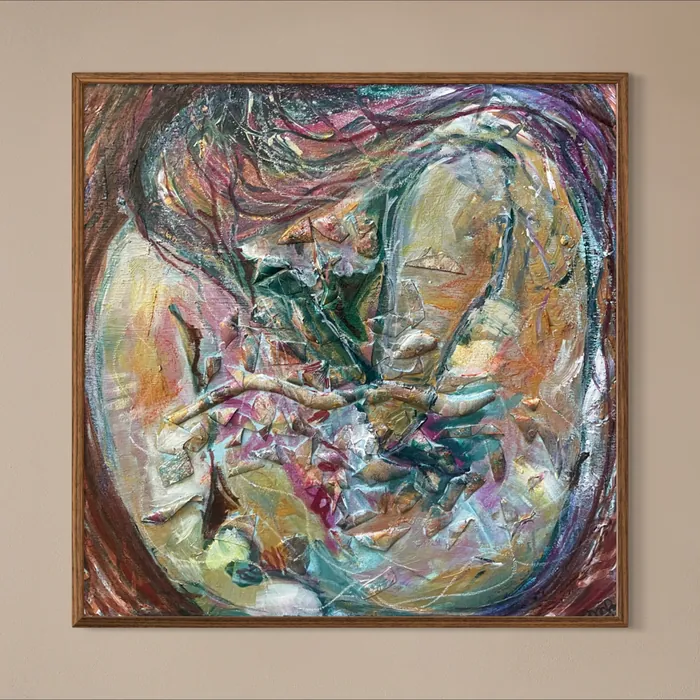 In the Cradle of Faith — unique Christian art gift, original by Agata May'kowska