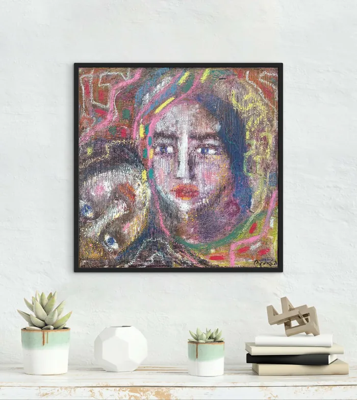 Sisters — unique Christian art gift, original by Agata May'kowska
