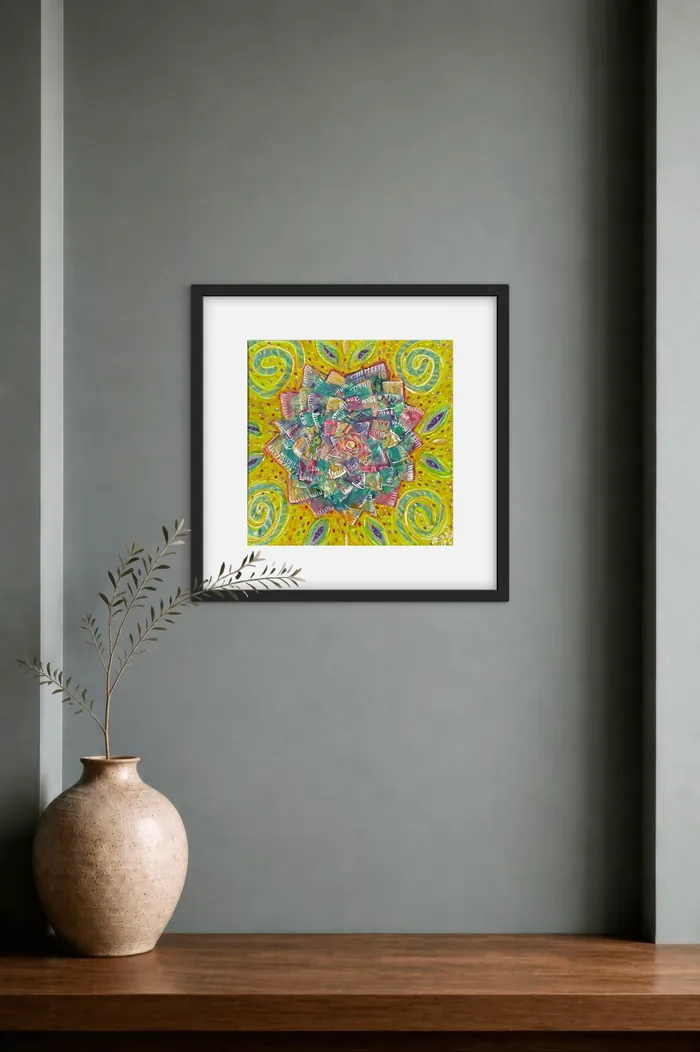 The Center Holds — unique Christian art gift, original by Agata May'kowska