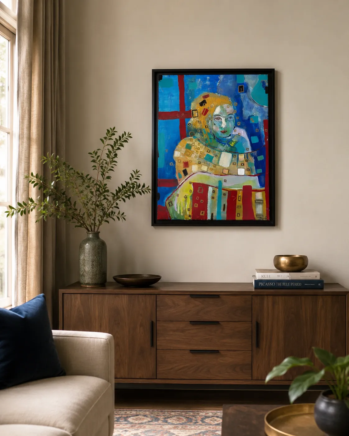 The Color of Waiting — original acrylic on canvas Christian painting by Agata May'kowska, 24 × 18 in