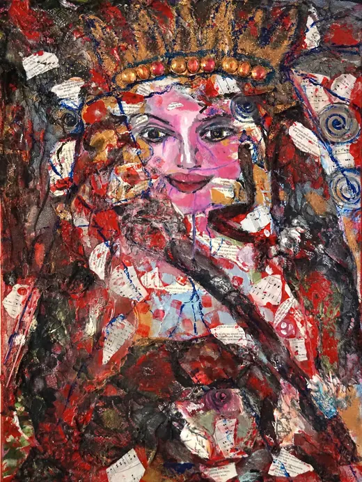 Abused Madonna — Mixed media by Agata May'kowska, HeArt of Healing collection (2018–2019)