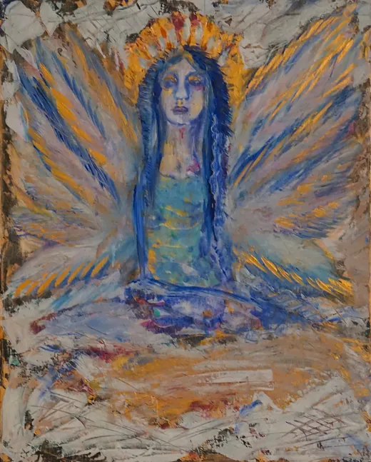 Angel of my Sorrow — Acrylic by Agata May'kowska, HeArt of Healing collection (2018–2019)