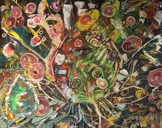 Calineczka in the Blossom — Acrylic by Agata May'kowska, HeArt of Healing collection (2018–2019)