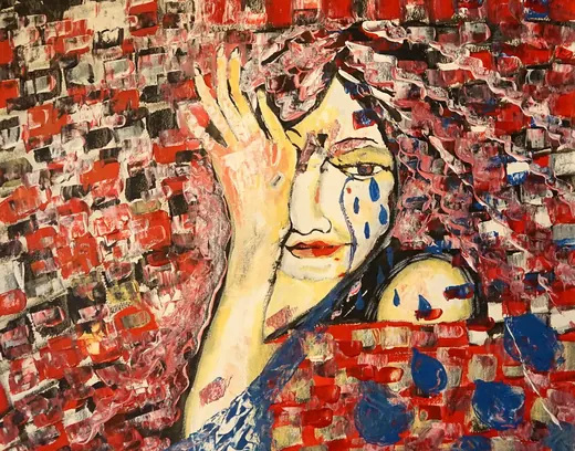 Crocodile Tears — Acrylic by Agata May'kowska, HeArt of Healing collection (2018–2019)