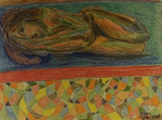 Fear — Color pencils on paper by Agata May'kowska, HeArt of Healing collection (2018–2019)