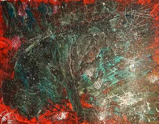Mining for Love — Acrylic by Agata May'kowska, HeArt of Healing collection (2018–2019)