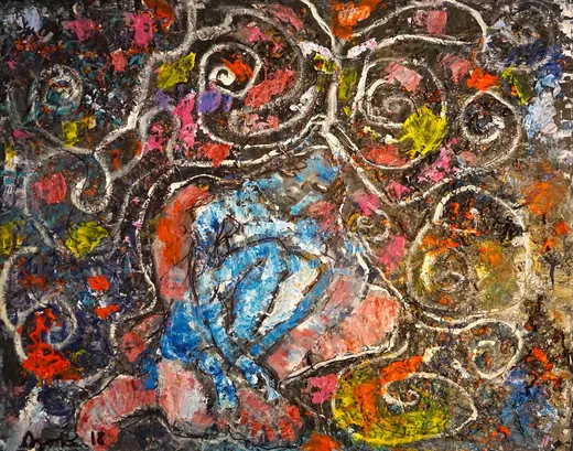 Monsters of Overthinking — Mixed media by Agata May'kowska, HeArt of Healing collection (2018–2019)