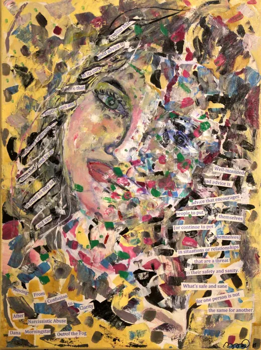 Out of Confusion into Clarity — Acrylic, paper by Agata May'kowska, HeArt of Healing collection (2018–2019)