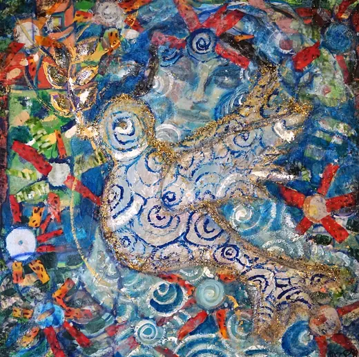 Peace from Within — Mixed media by Agata May'kowska, HeArt of Healing collection (2018–2019)