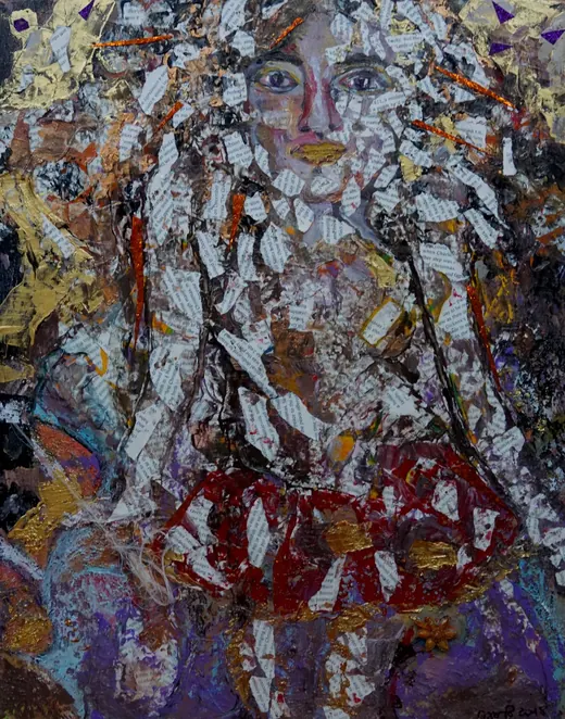 Power of Words — Mixed media by Agata May'kowska, HeArt of Healing collection (2018–2019)