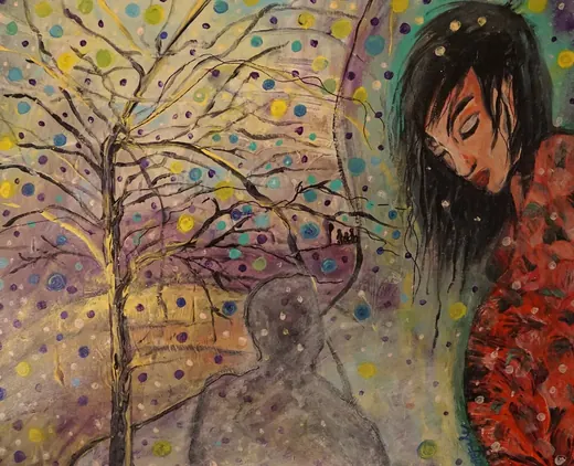 Single Motherhood — Acrylic by Agata May'kowska, HeArt of Healing collection (2018–2019)