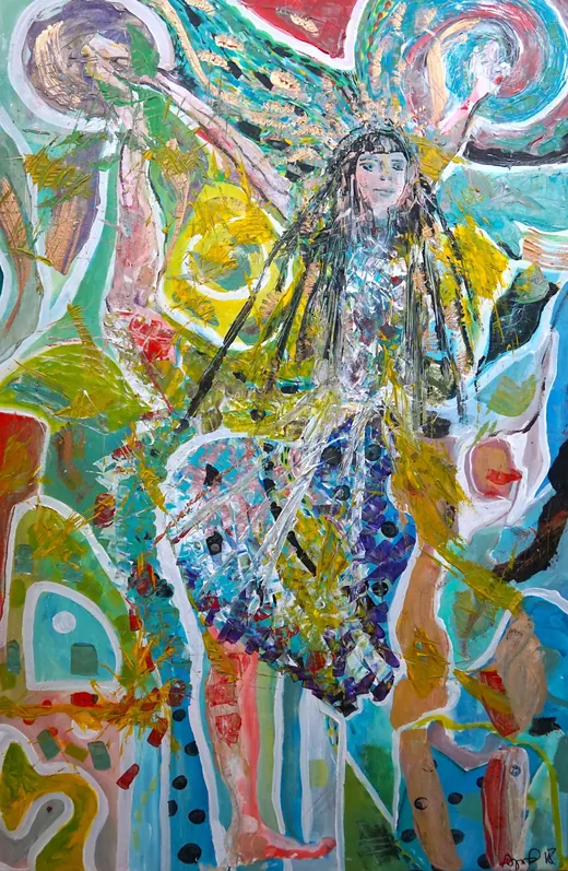 Trust Yourself and Fly — Acrylic on canvas by Agata May'kowska, HeArt of Healing collection (2018–2019)