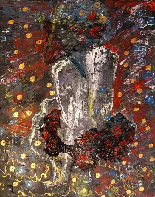 Warrior Prayer — Mixed media by Agata May'kowska, HeArt of Healing collection (2018–2019)